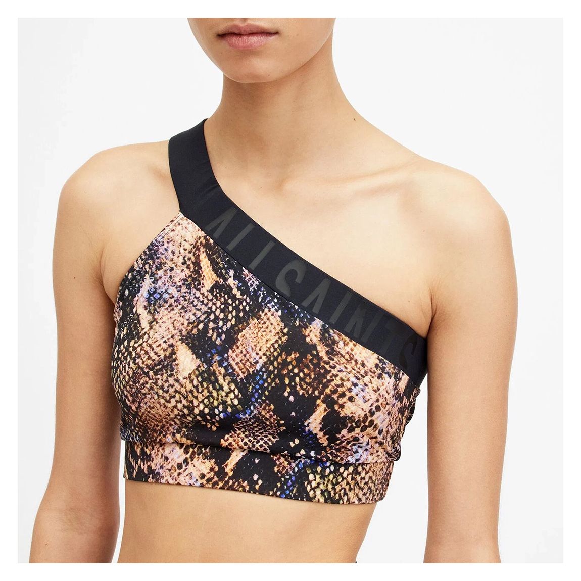 Brown Dara Snake Aysymetric Bikini Top main product photo