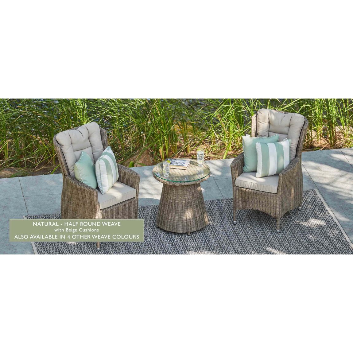 TURNBURY - Bistro Set with Side Table - Natural main product photo