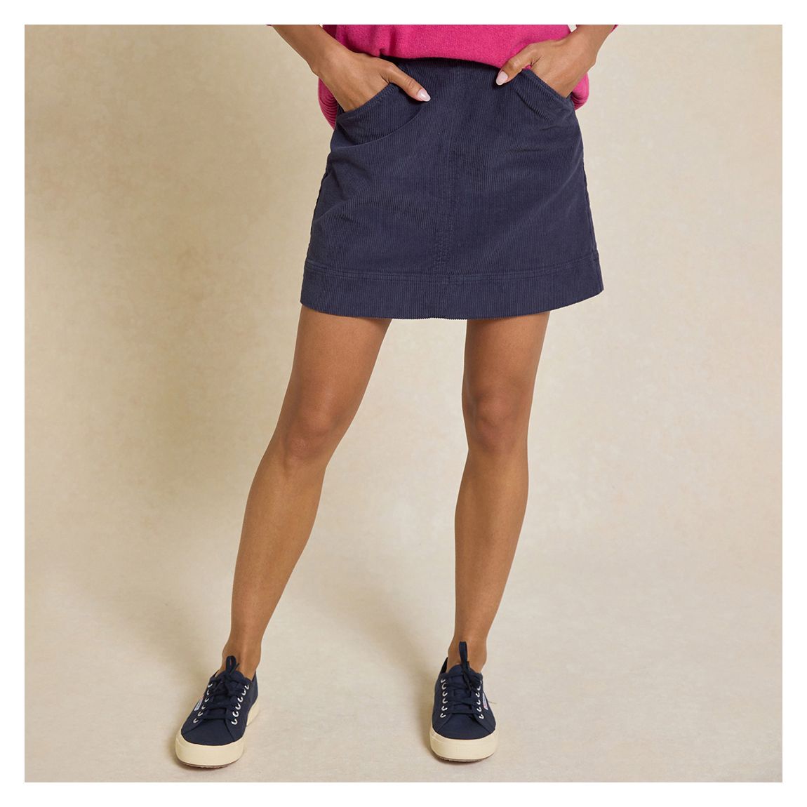 Charcoal Rooden Cord Mini Skirt main product photo