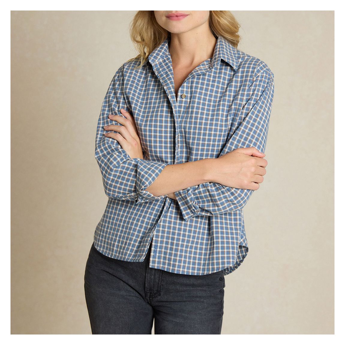 Ocean Blue Ranworth Check Shirt main product photo
