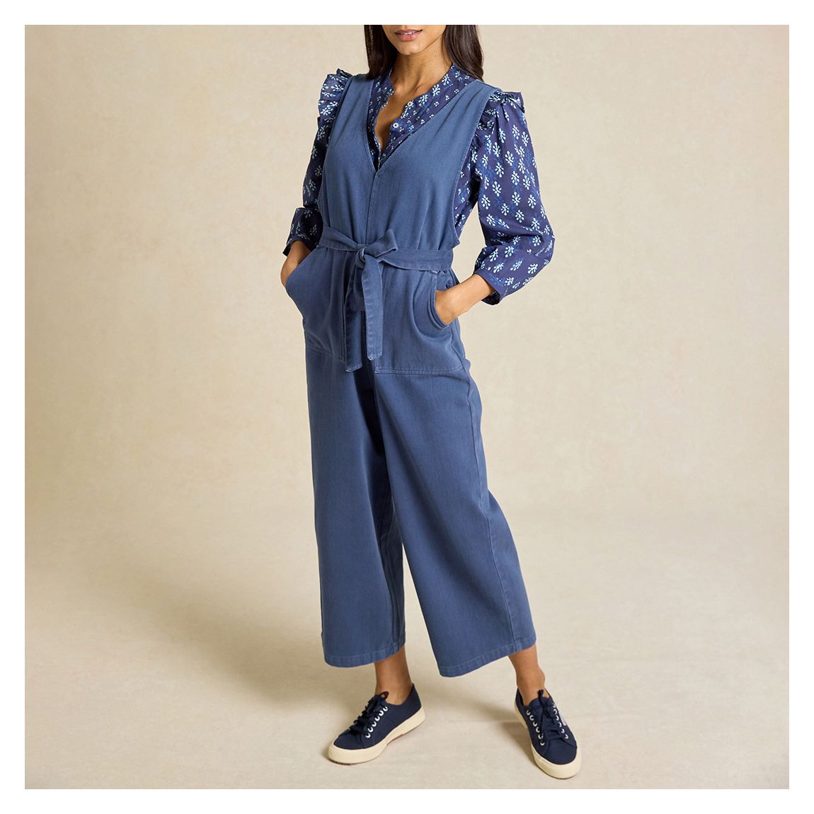 Navy Darwell Twill Jumpsuit main product photo
