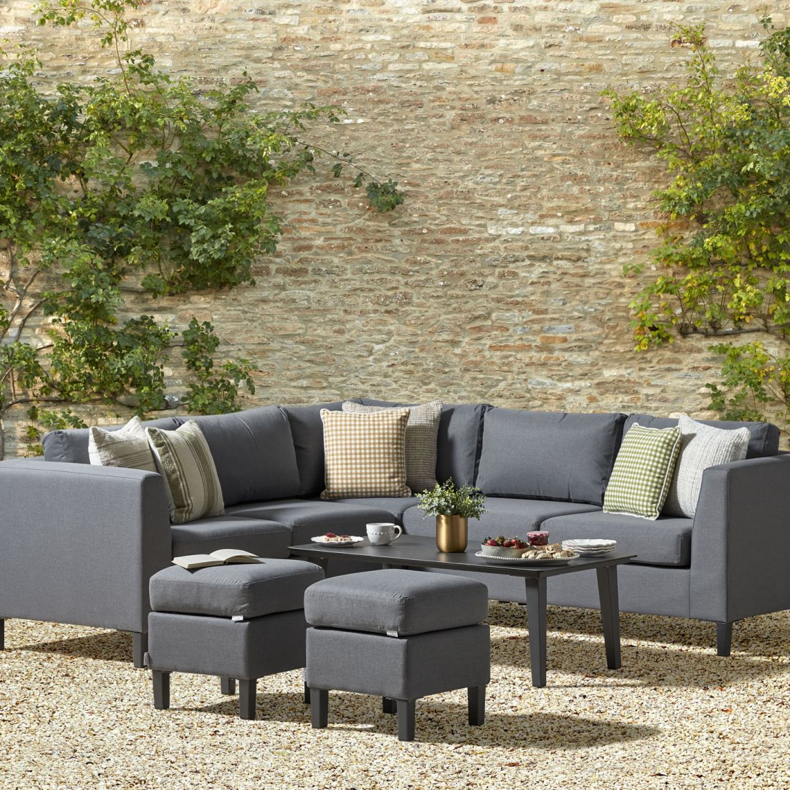 Birkin 1B - Corner Sofa with Coffee Table and Footstools main product photo