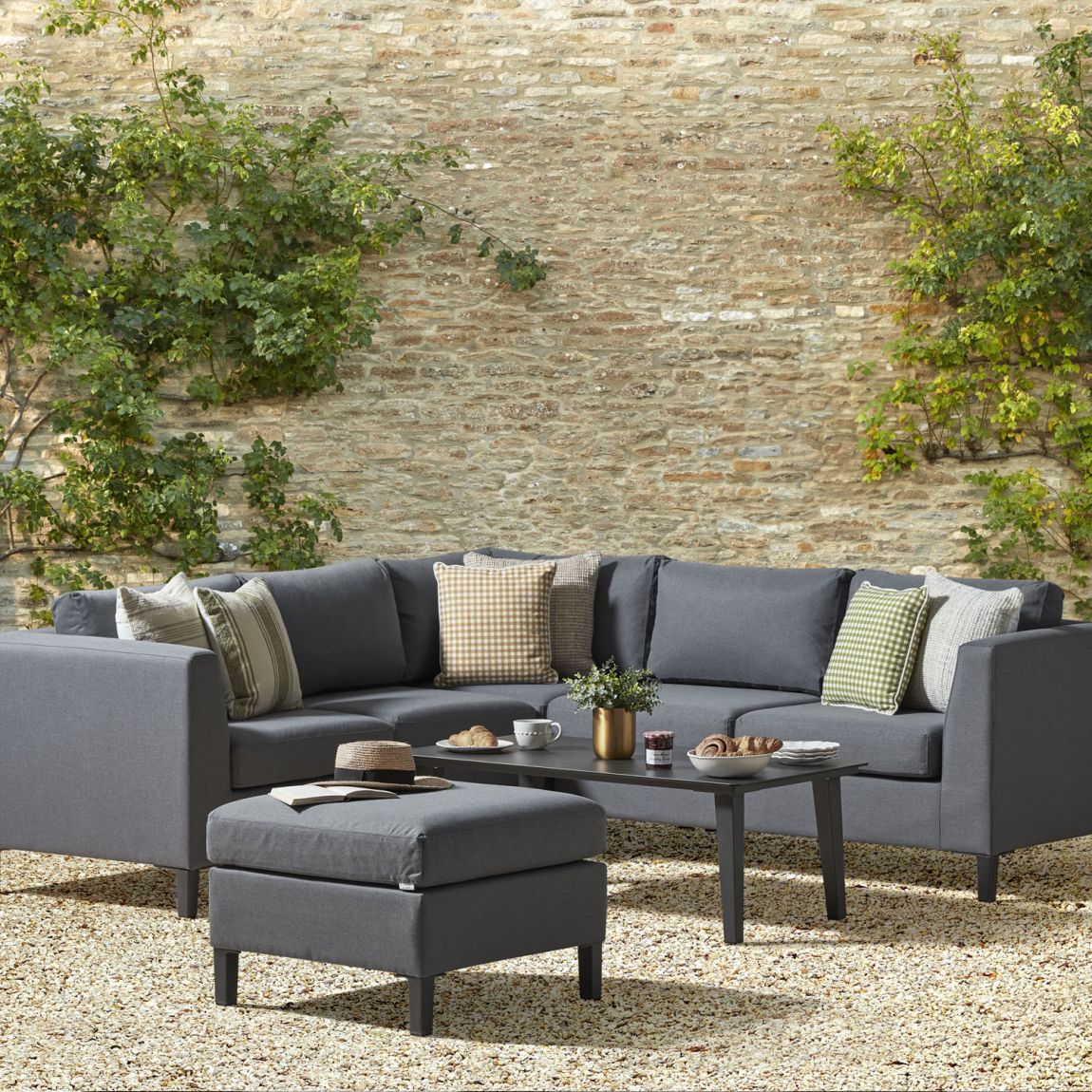 Birkin 1A - Corner Sofa with Coffee Table and Pouf main product photo