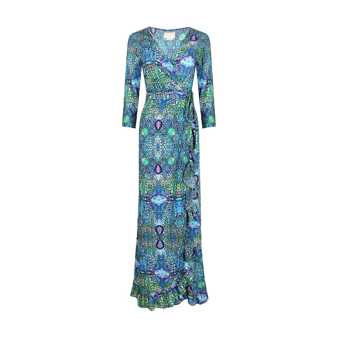 Blue Iguana Maxi Ruffle Wrap Dress main product photo