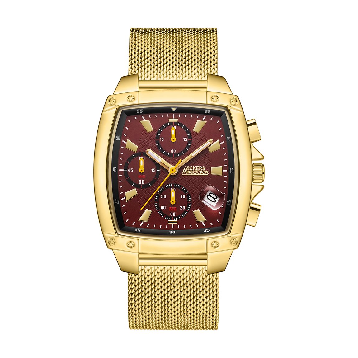 Vickers Armstrong Limited Edition Hand Assembled Beacon In Gold Red 40mm main product photo