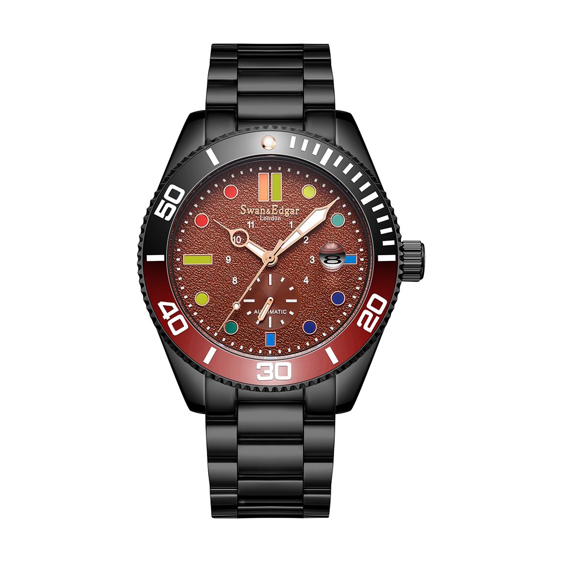 Limited Edition Swan & Edgar Hand Assembled Sports Prism Automatic Black 45mm main product photo
