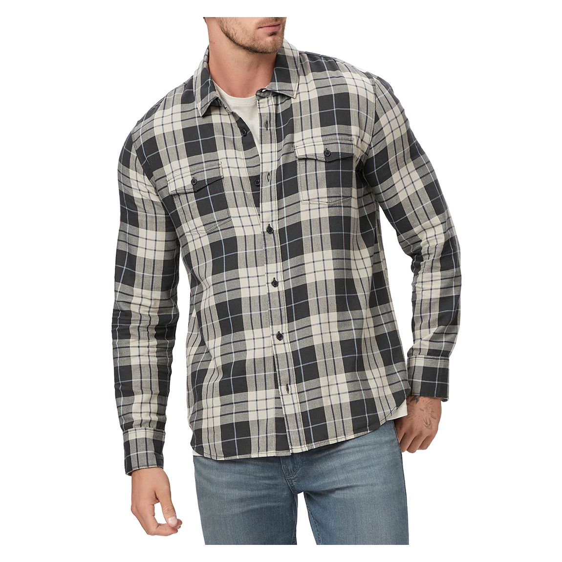 Black/Grey Check Everett Shirt main product photo