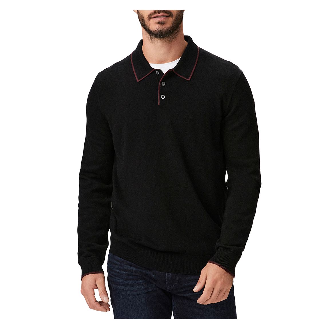 Black Dobson Polo Sweater main product photo