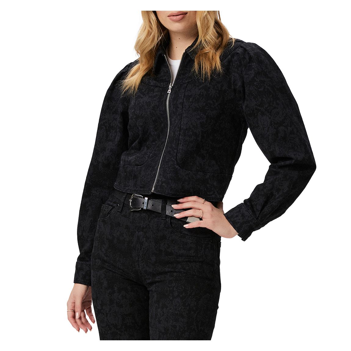 Black Evelyn Textured Jacket main product photo
