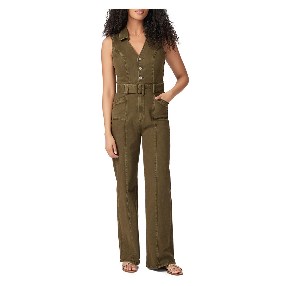 Khaki Sasha Utility Jumpsuit main product photo