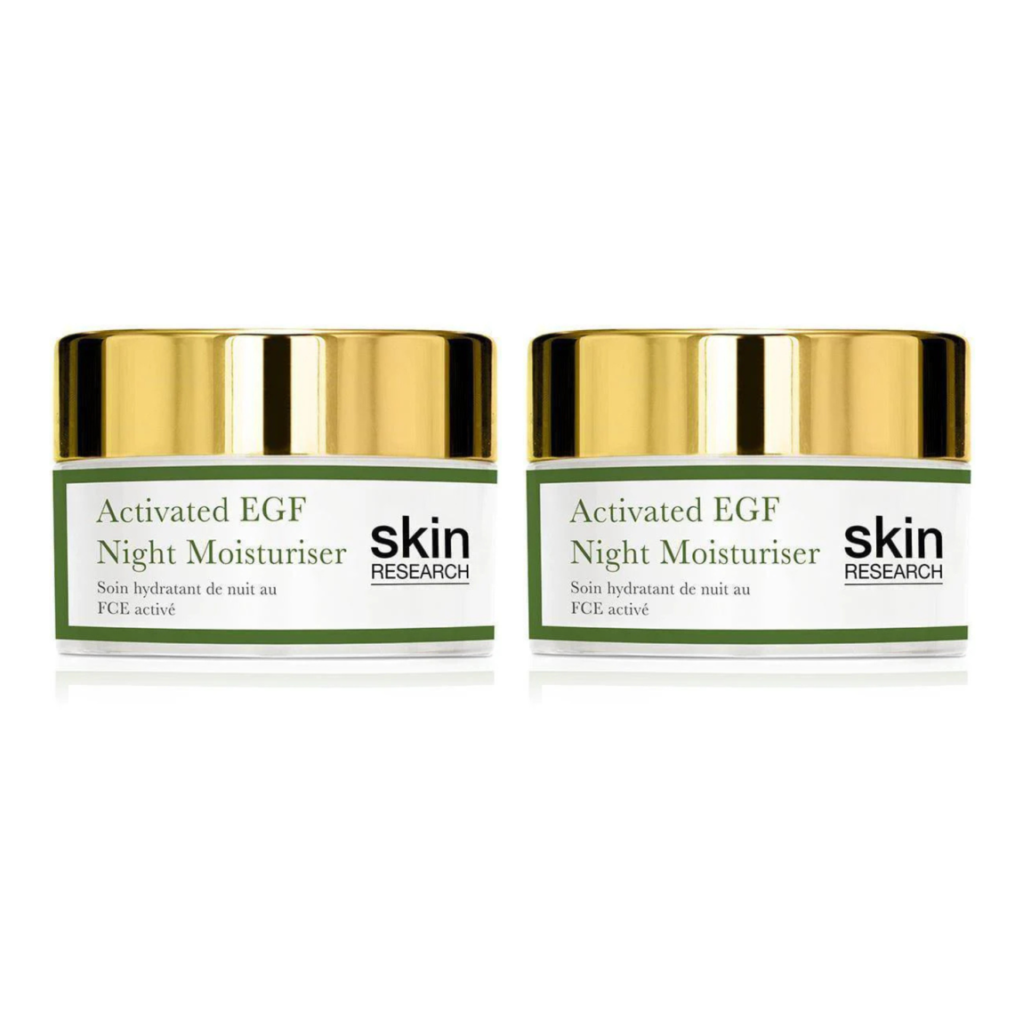 Skin Research Activated EGF Night Moisturiser 50ml Twin Value Savings Pack main product photo