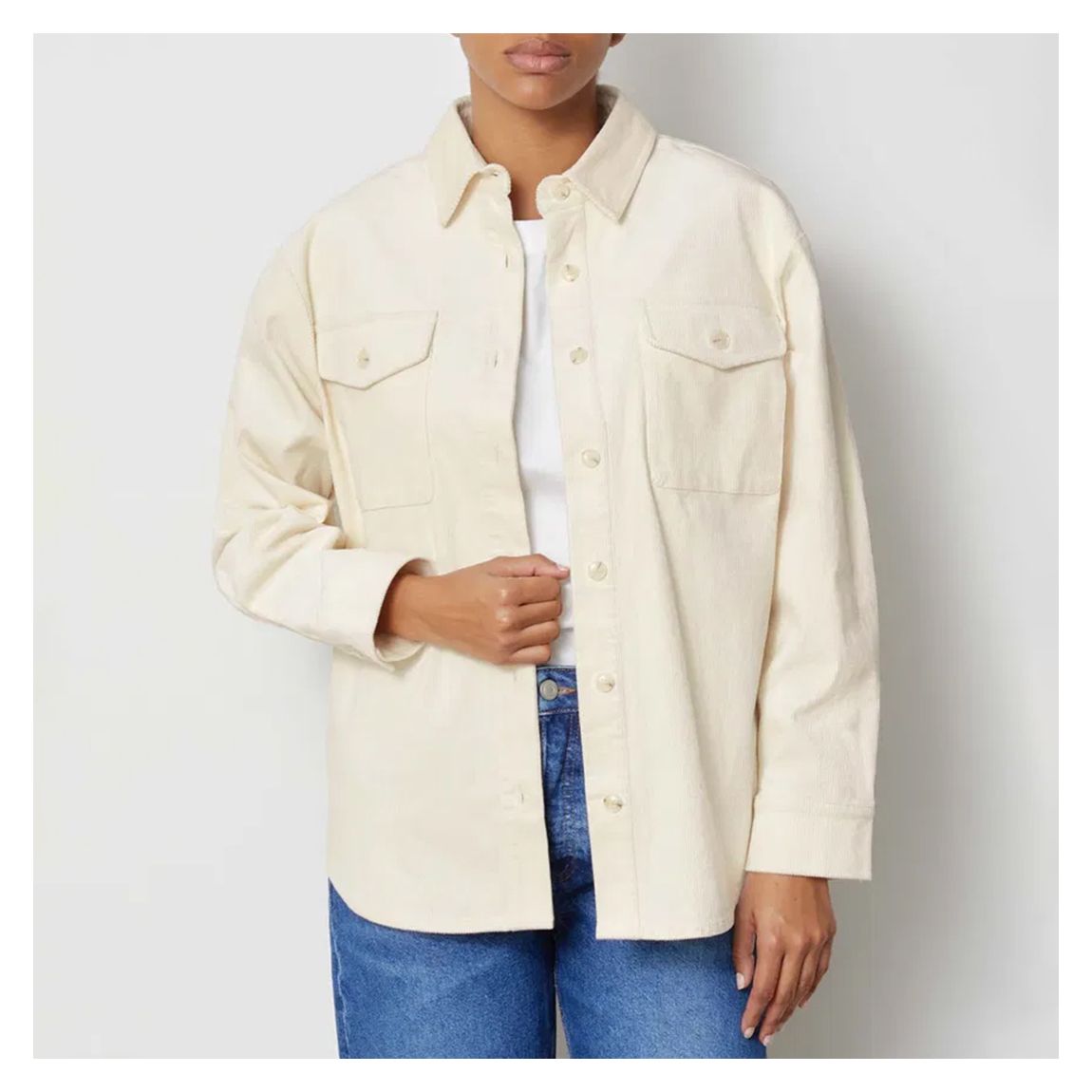 Cream Cord Utility Shirt main product photo