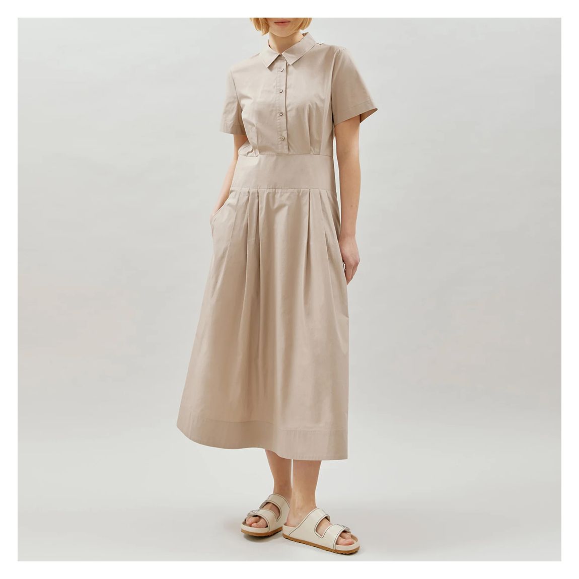 Stone Box Pleat Shirt Dress main product photo