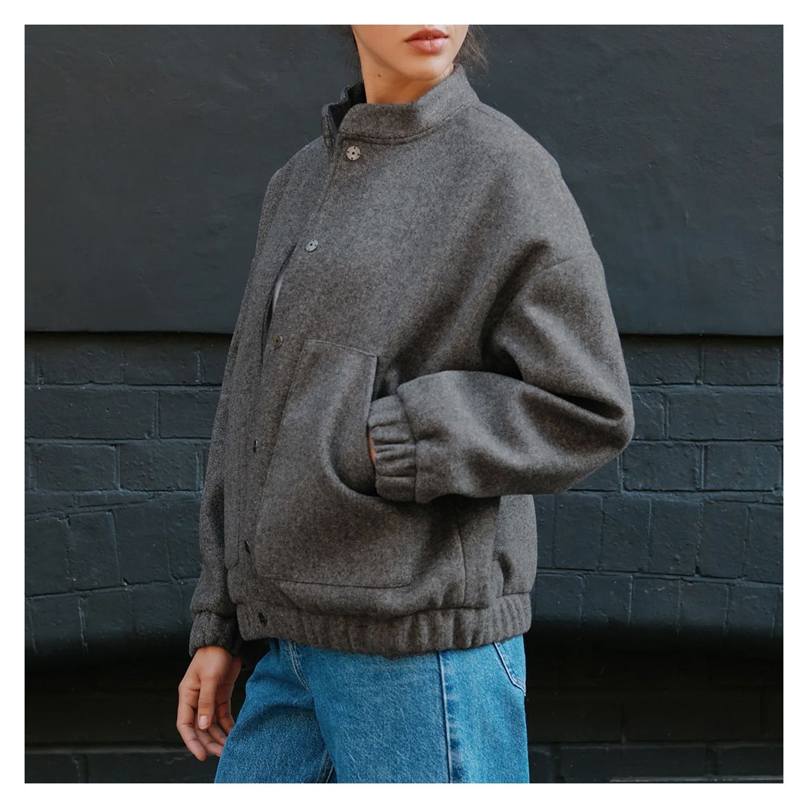 Grey Flannel Bomber Jacket main product photo
