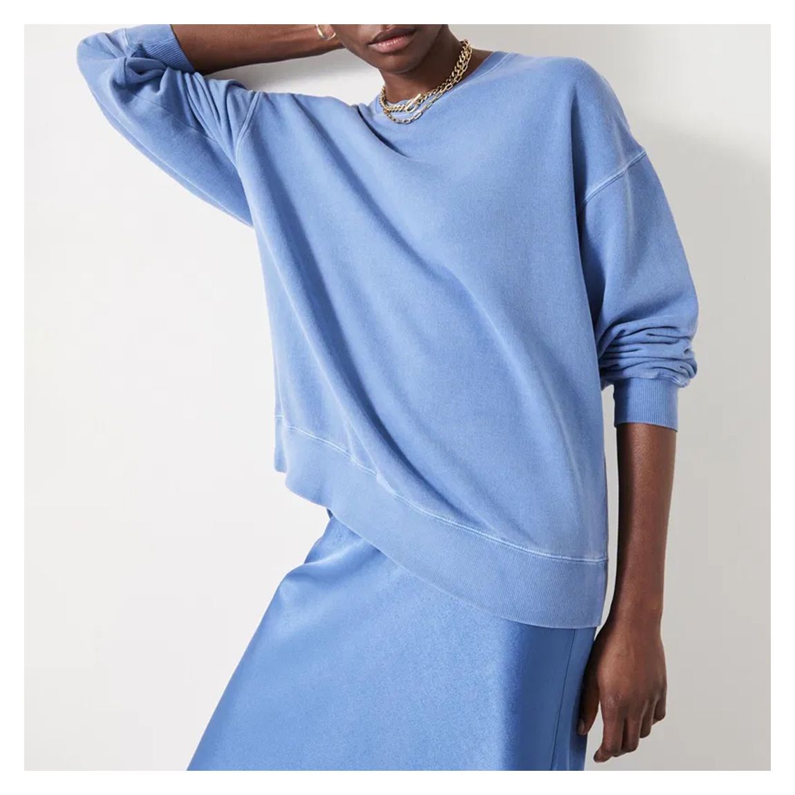 Blue Wash Quaden Oversized Sweatshirt main product photo