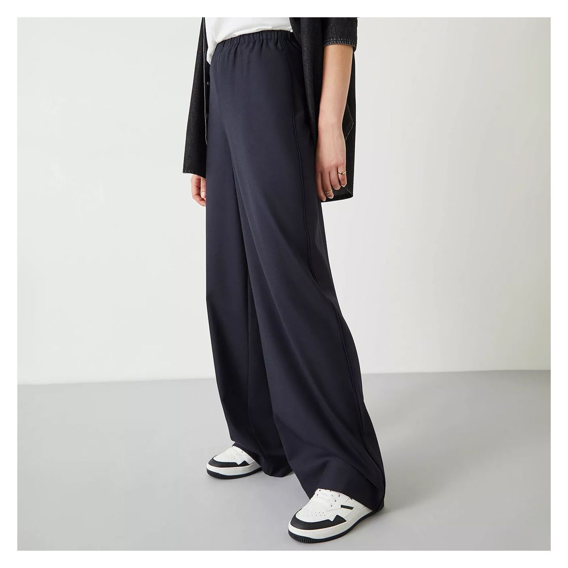 Navy Alpa Wide Leg Trousers main product photo