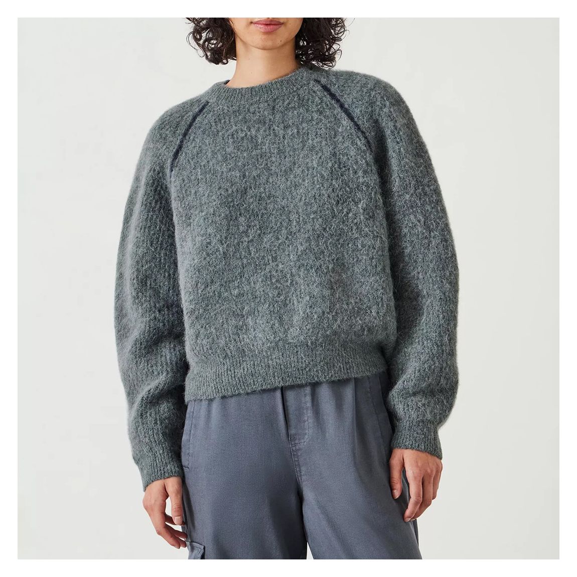 Grey River Brushed Alpaca Blend Cropped Jumper main product photo