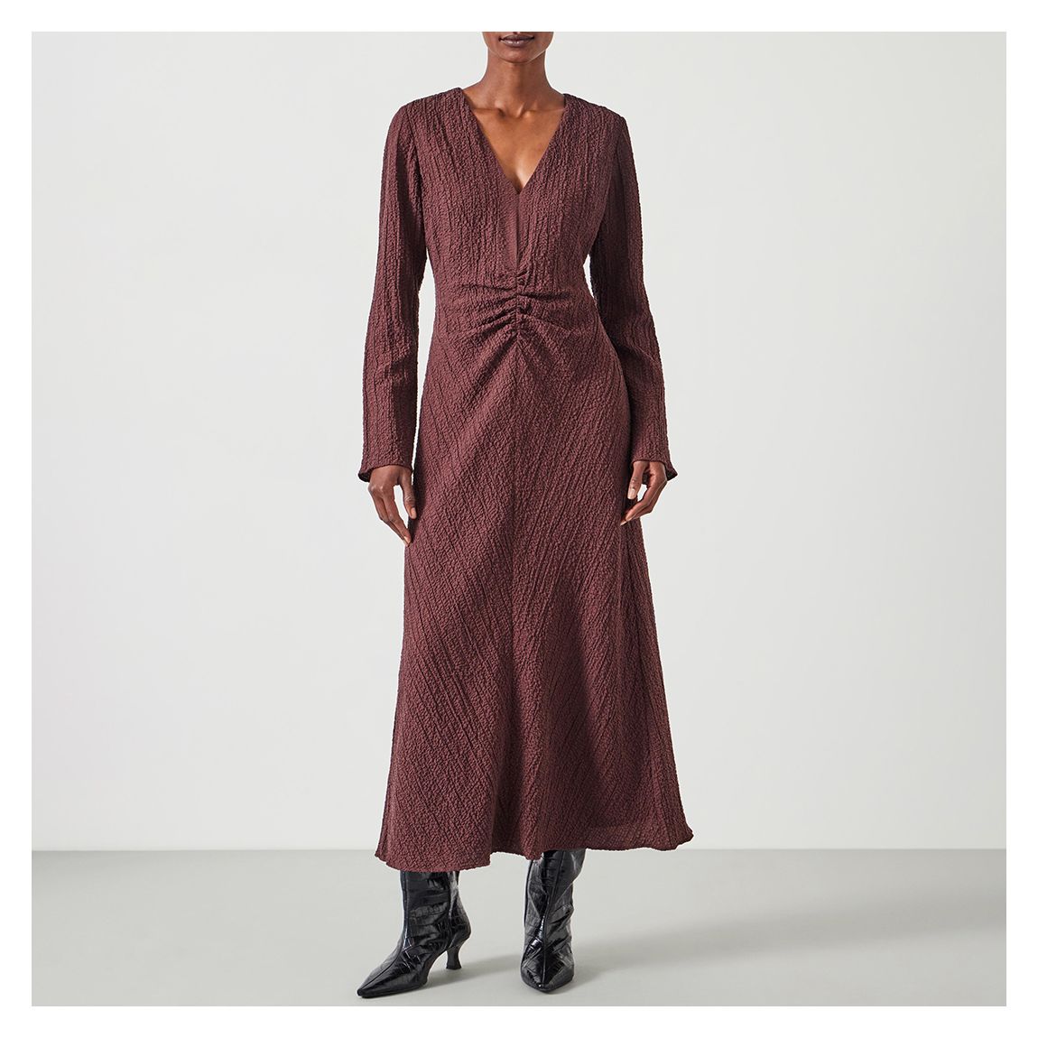 Chocolate Myrah Midi Dress main product photo