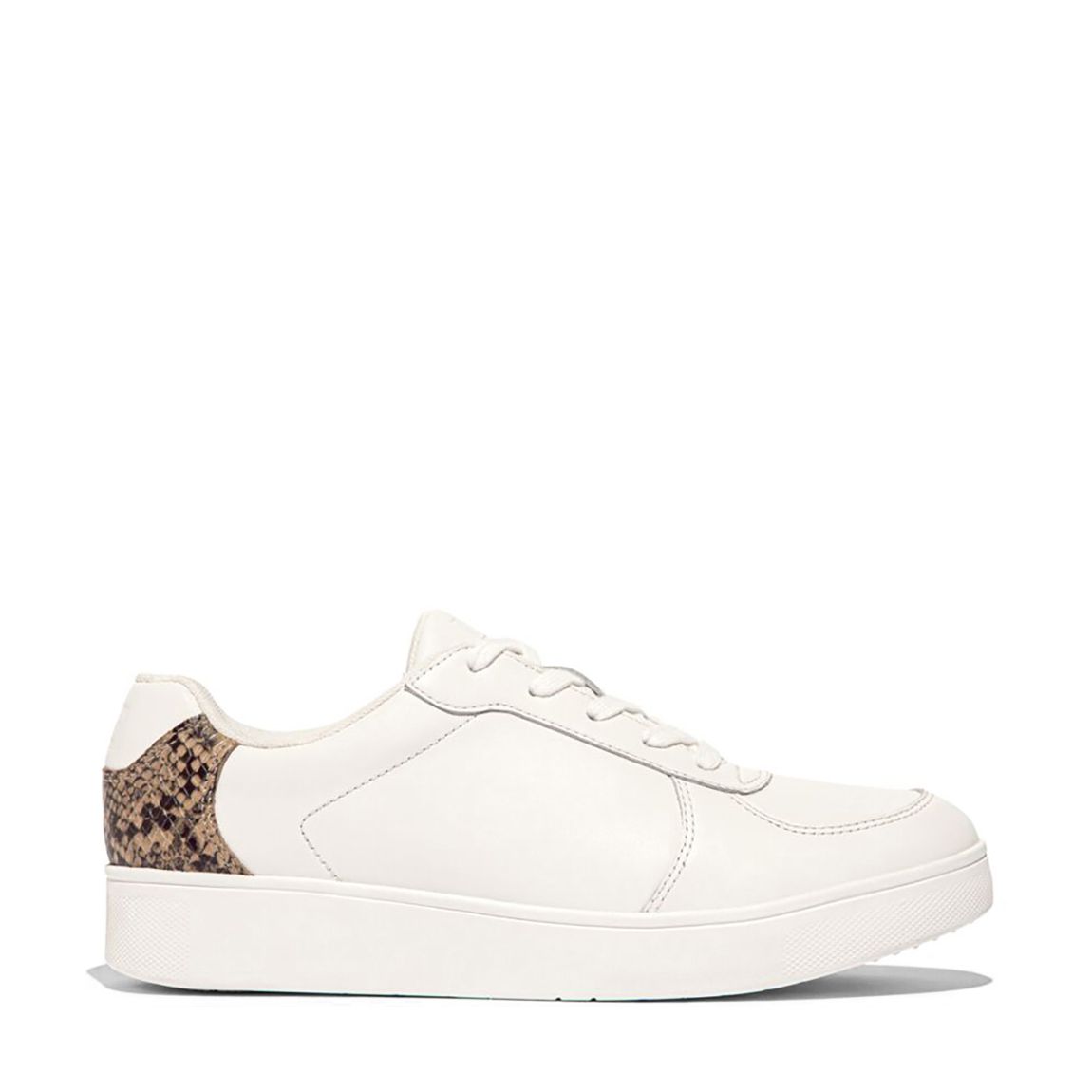 White/Snakeprint Rally Leather Sneakers main product photo