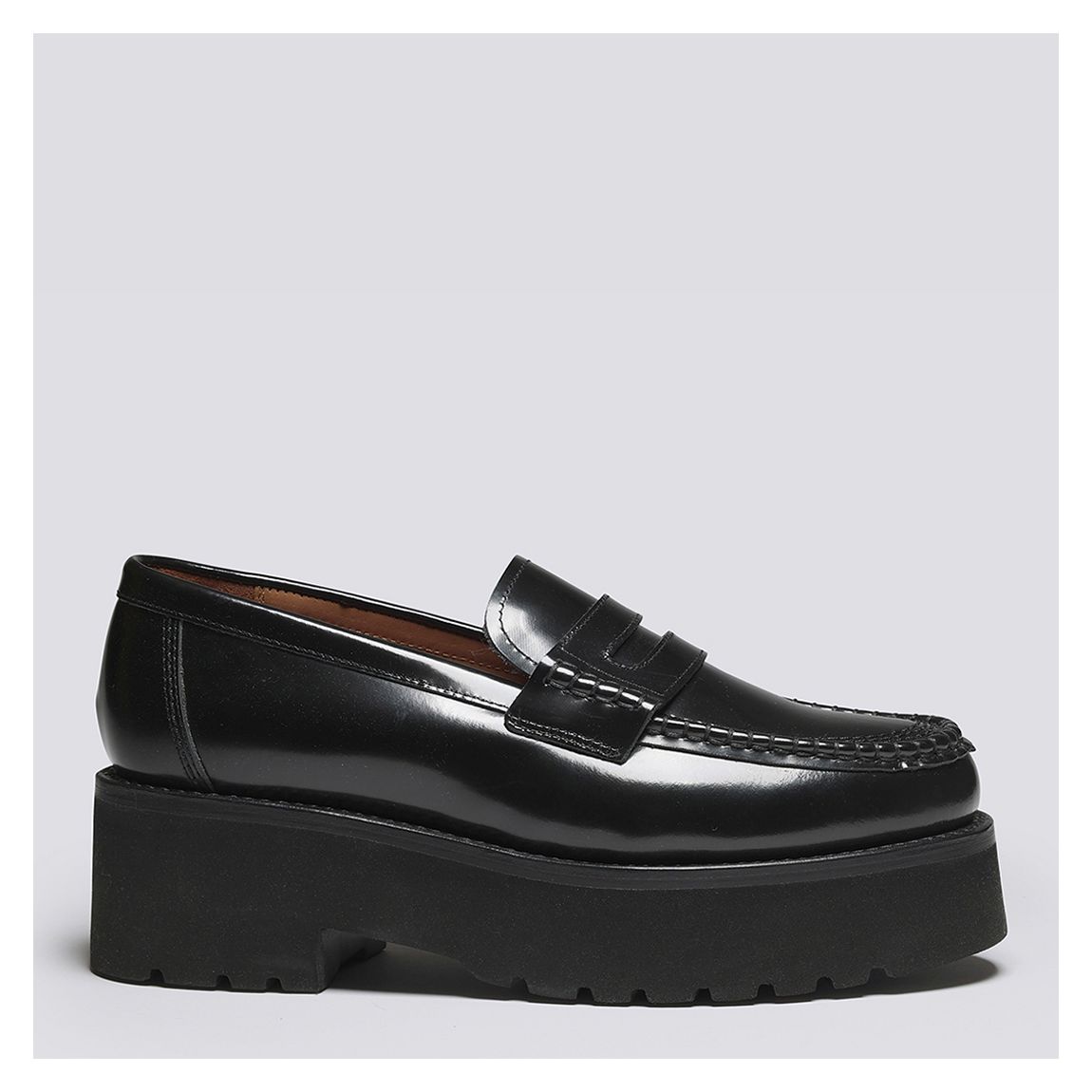 Women's Black Gloss Leather Daisy Loafer main product photo