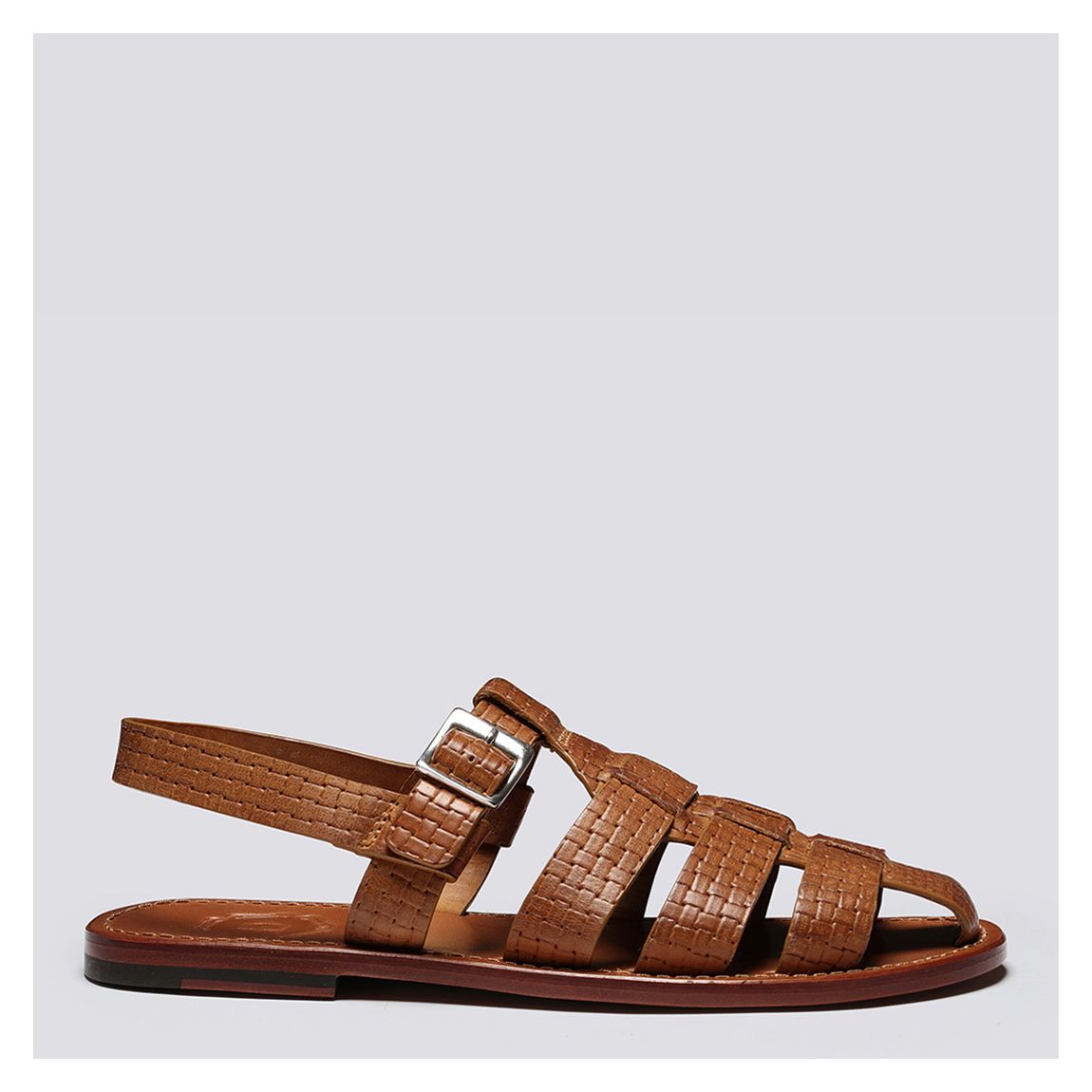 Men's Brown Quincy Basket Weave Sandal main product photo