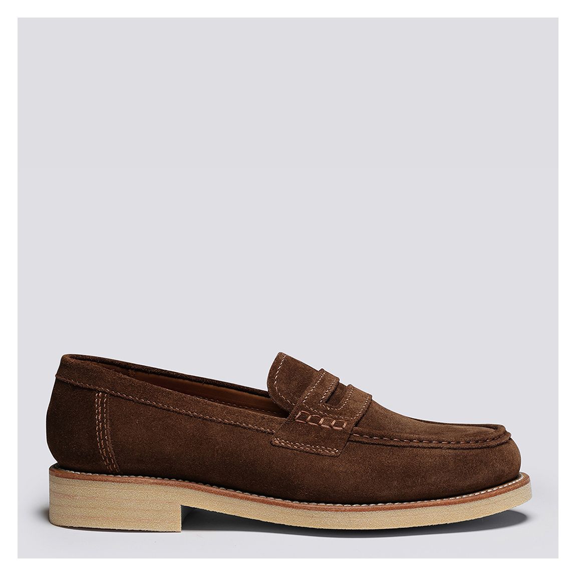 Men's Brown Raleigh Suede Loafer main product photo