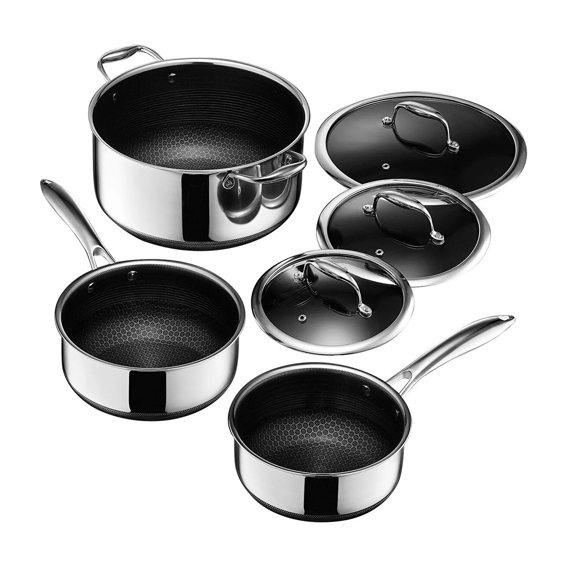 Set of 3 Hybrid Pans with 3 Lids main product photo