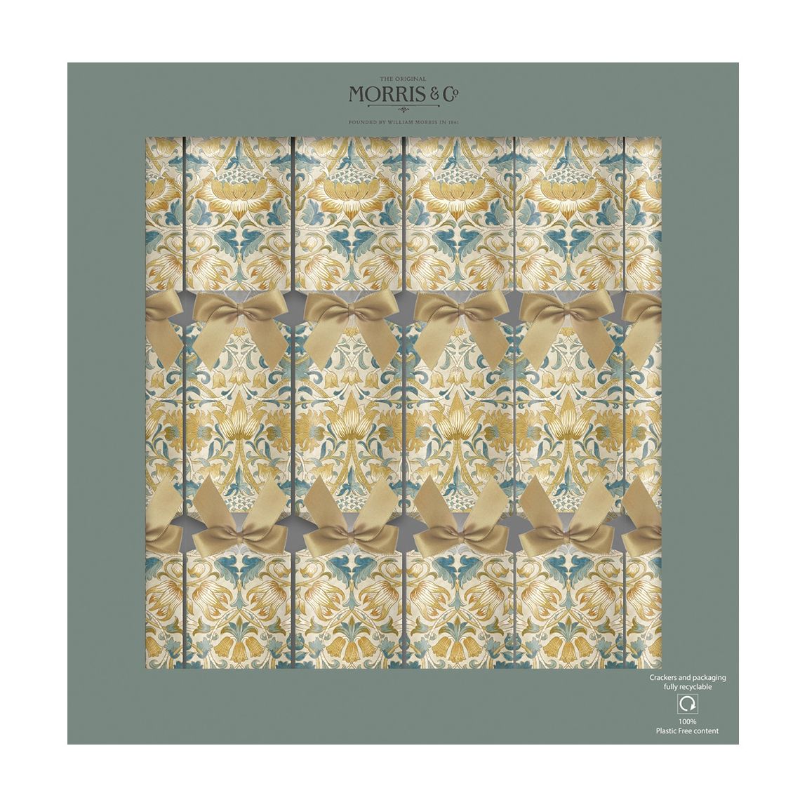 Set of 6 Lodden Gold Christmas Crackers main product photo