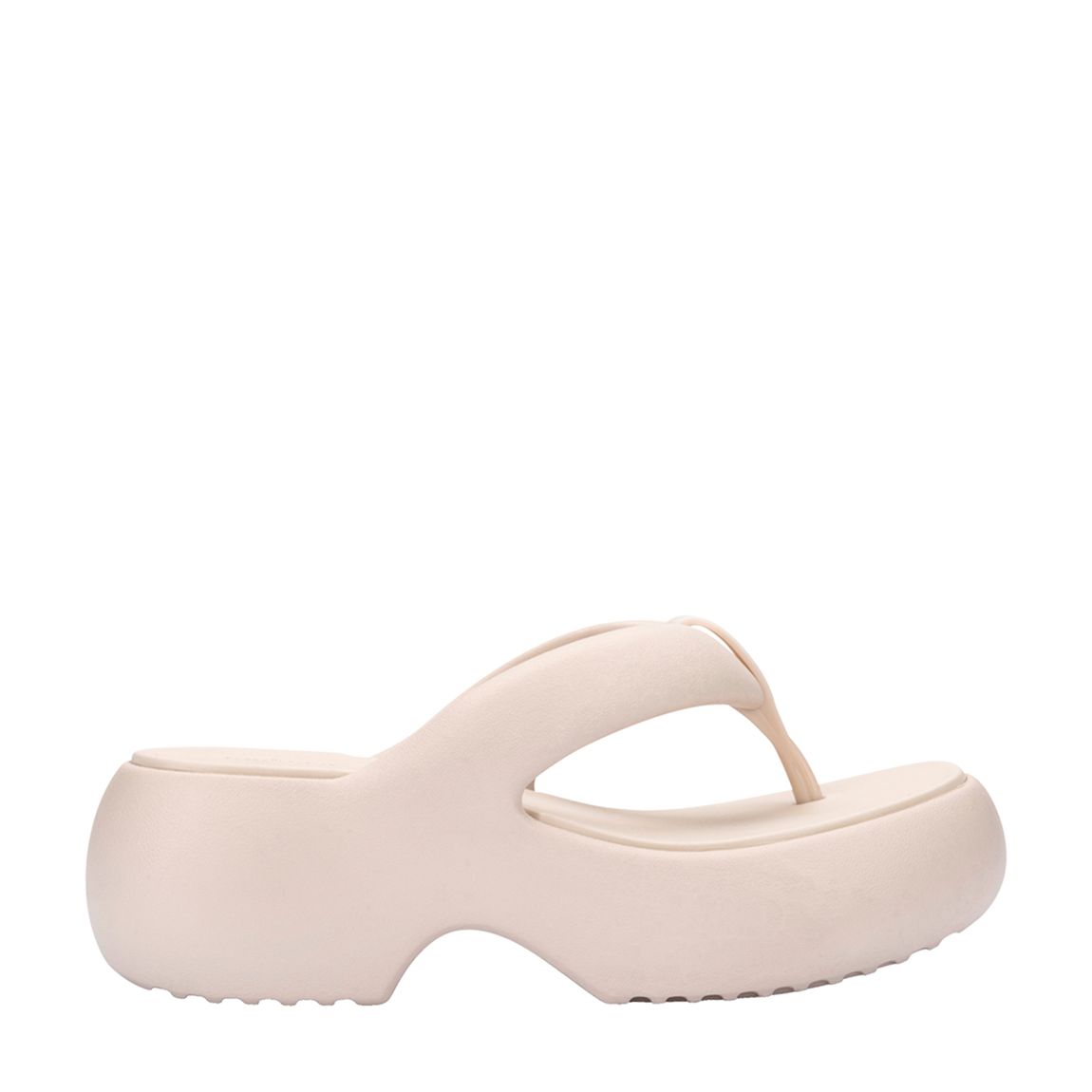 Beige Free Fuzzy Platform Flip Flops main product photo