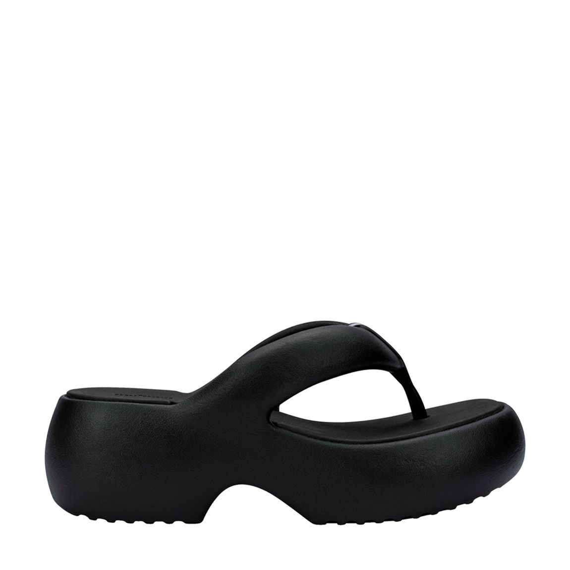 Black Free Fuzzy Platform Flip Flops main product photo