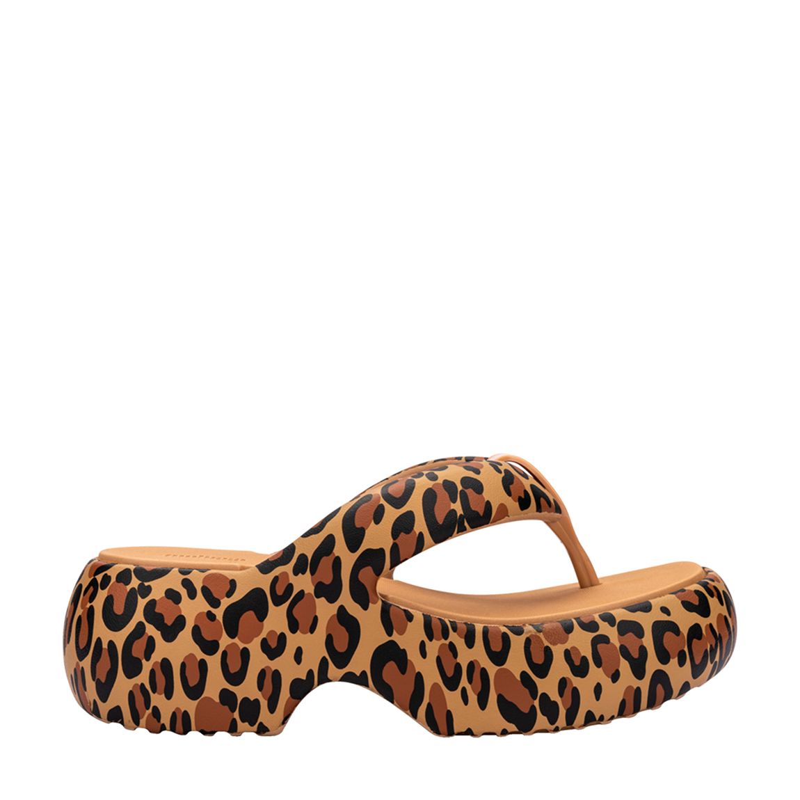 Leopard Print Free Fuzzy Platform Flip Flops main product photo