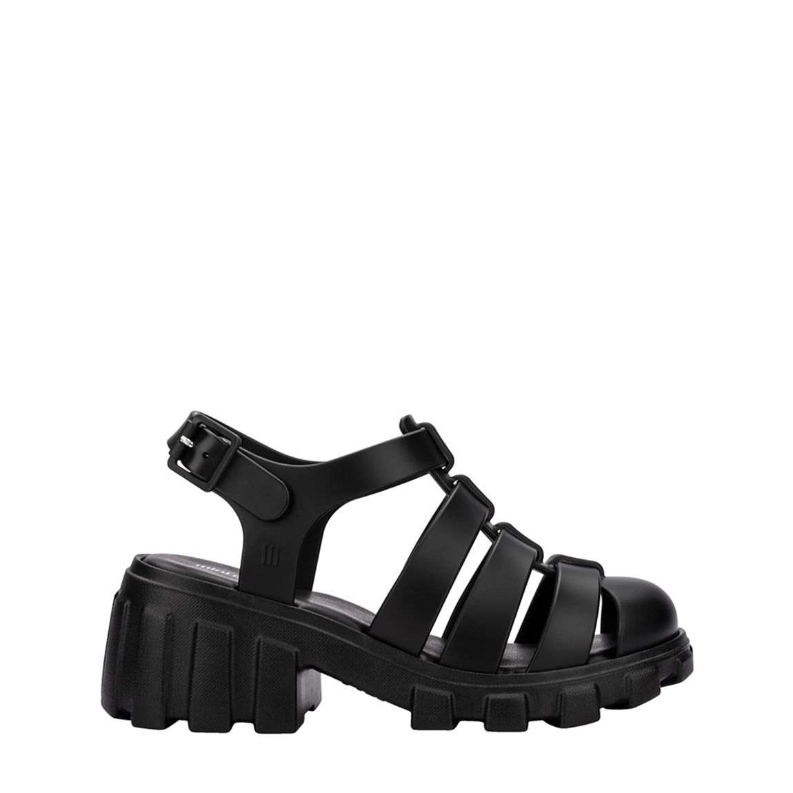 Black Megan Chunky Heeled Sandals main product photo