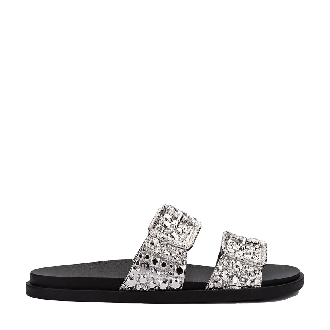 Black Glitter Lust Flat Sandal main product photo
