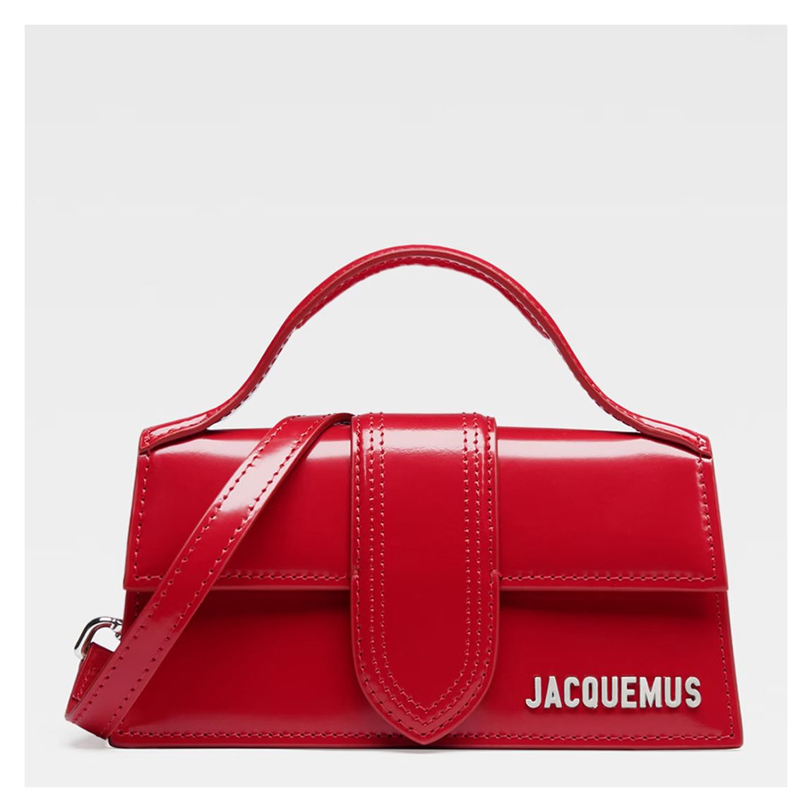 Red Jacquemus The Bambino Small Flap Bag main product photo