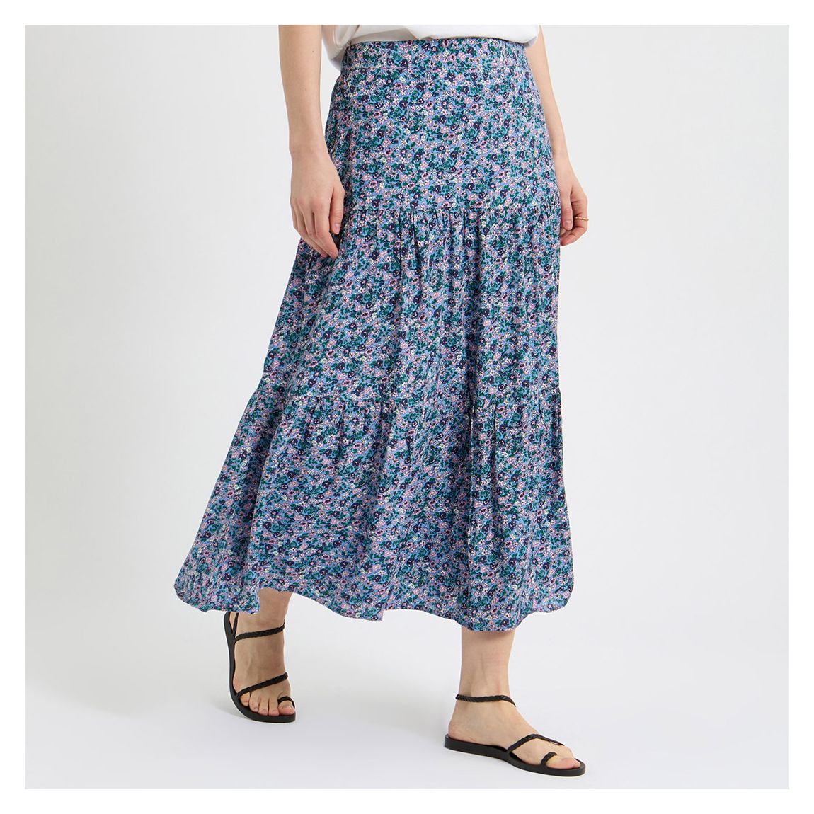 Navy Blue Emilia Printed Skirt main product photo