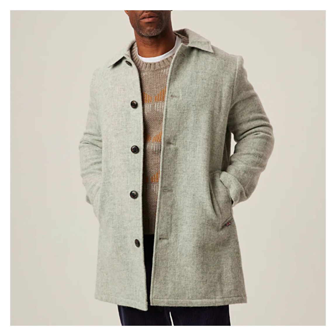 Light Grey Wool Emerson Coat main product photo