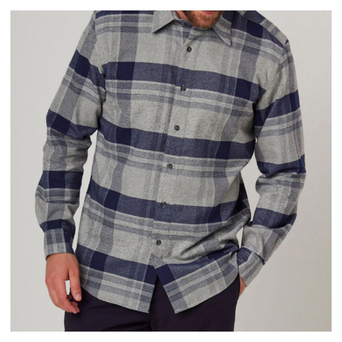Grey/Charcoal Check Farley Shirt main product photo