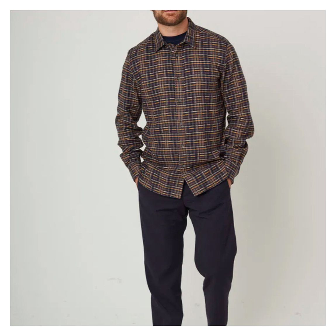 Dark Brown Printed Farley Shirt main product photo