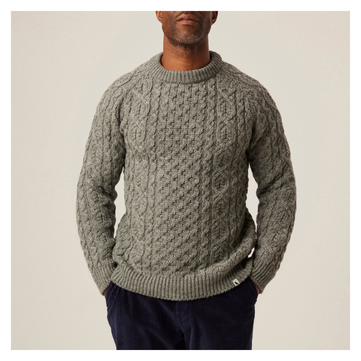 Steel Hudson Wool Aran Jumper main product photo