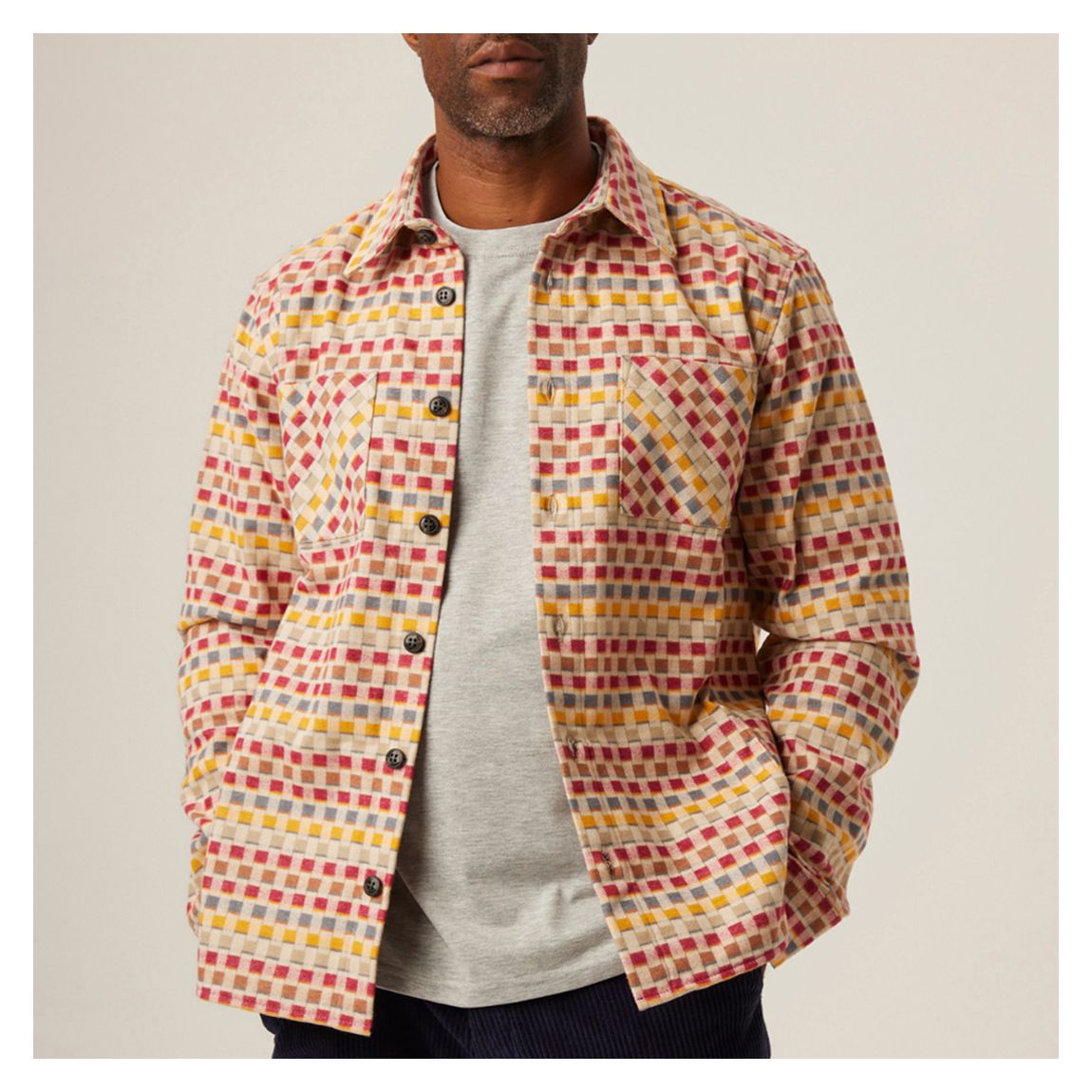 Multi Pattern Blunt Overshirt main product photo