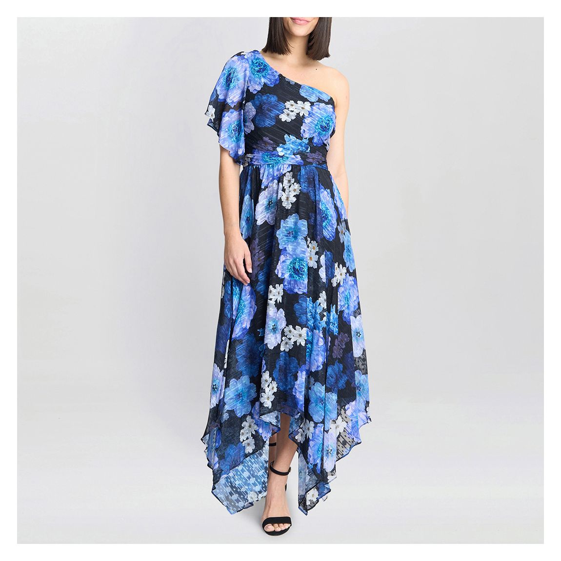 Briana One Shoulder Floral Print Dress main product photo