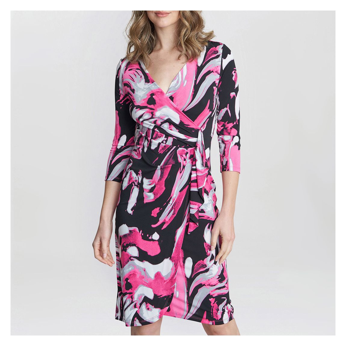 Anabelle Printed Jersey Ruffle Dress main product photo