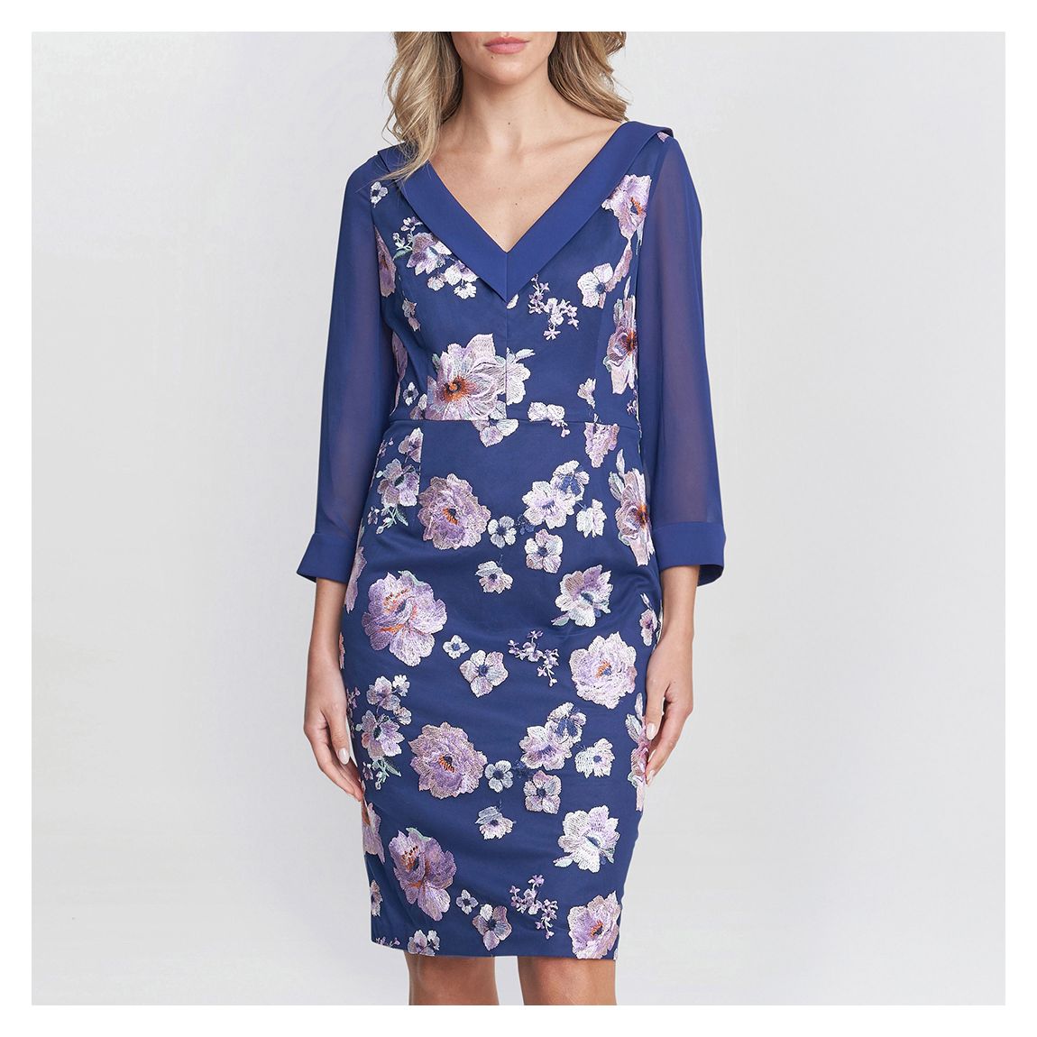 Daisy Crepe Dress With Embroidery main product photo