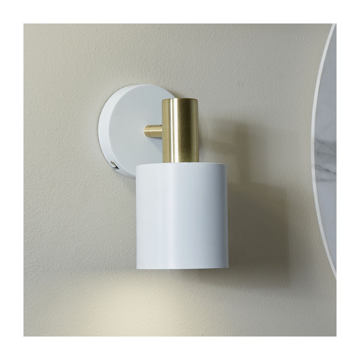 Biba White and Gold Wall Light main product photo