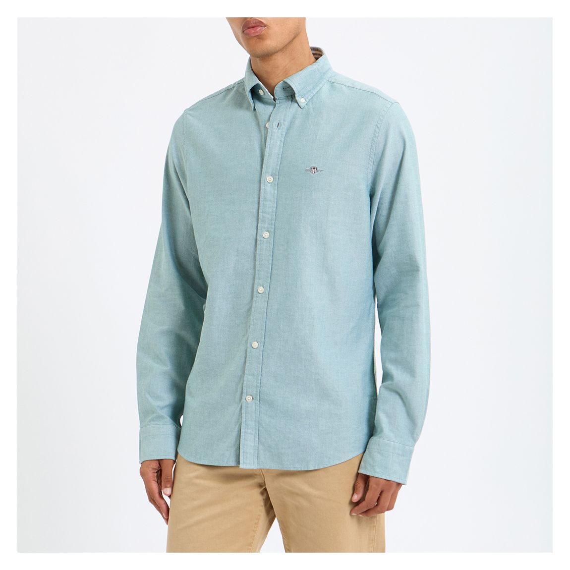 Pale Green Slim Oxford Shirt main product photo