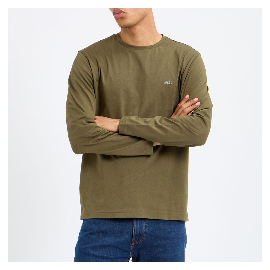 Green Shield Logo Long Sleeve Cotton Top main product photo