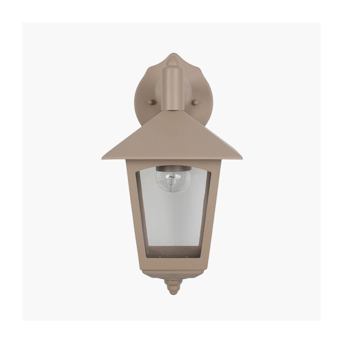 Erica Taupe Metal Panelled Lantern Wall Downlighter main product photo