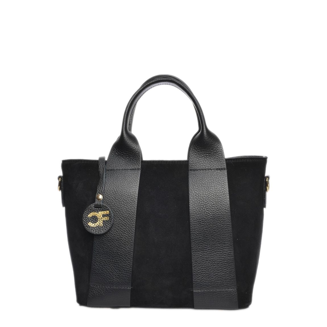 Black Italian Leather Handbag main product photo