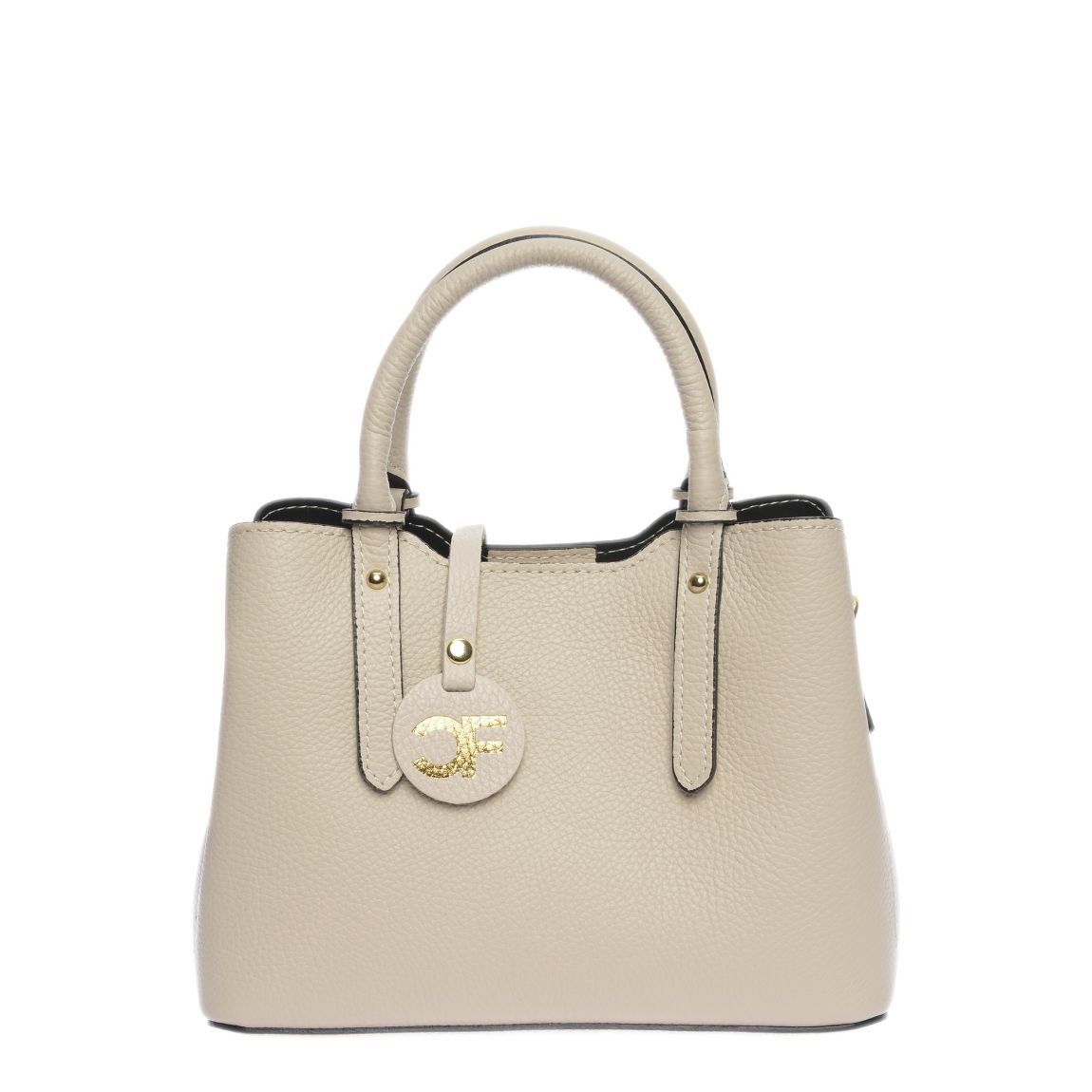 Beige Italian Leather Handbag main product photo