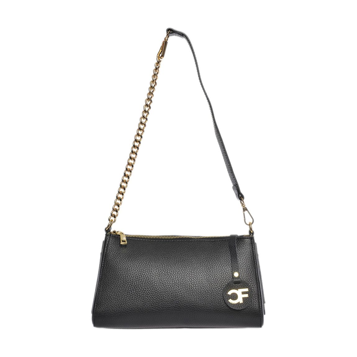 Black Leather Shoulder Bag main product photo